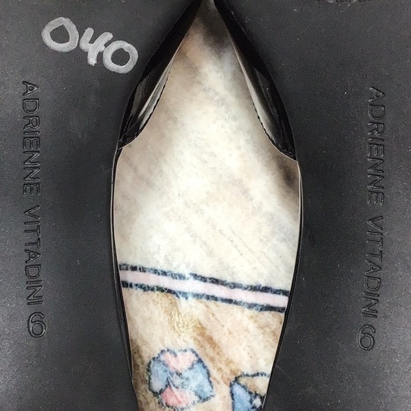 Adrienne Vittadini ‘Citrus’ Black Faux Panted Ankle Strap Point Toe Heels - Picture 9 of 14